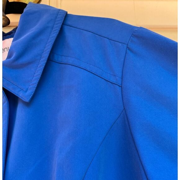 Avenue blue spring/fall jacket, button closure, side pockets, collar, size 18/20 - Picture 8 of 12